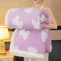 Sherpa Fleece Winter Blanket - Bowknot Design