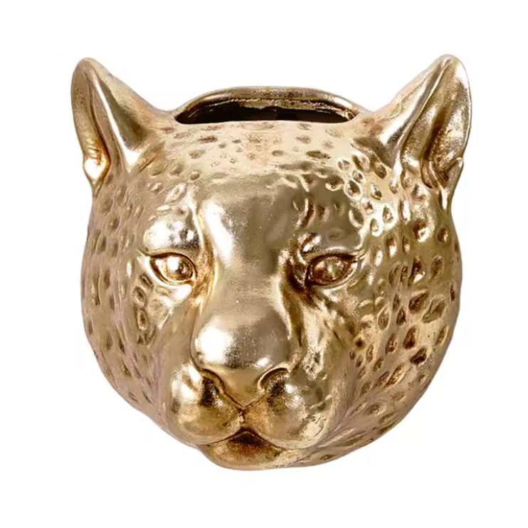 Leopard Head Wall Planter