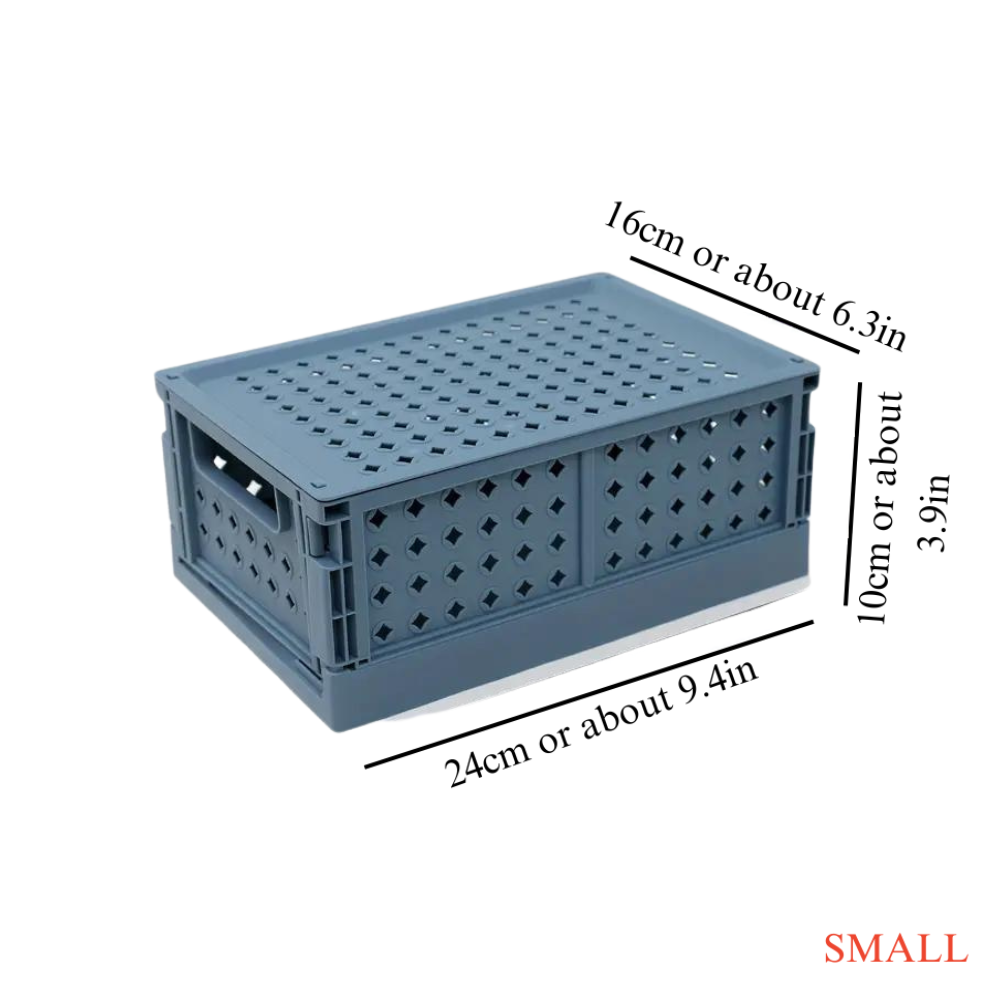 Foldable Storage Box Blue Small