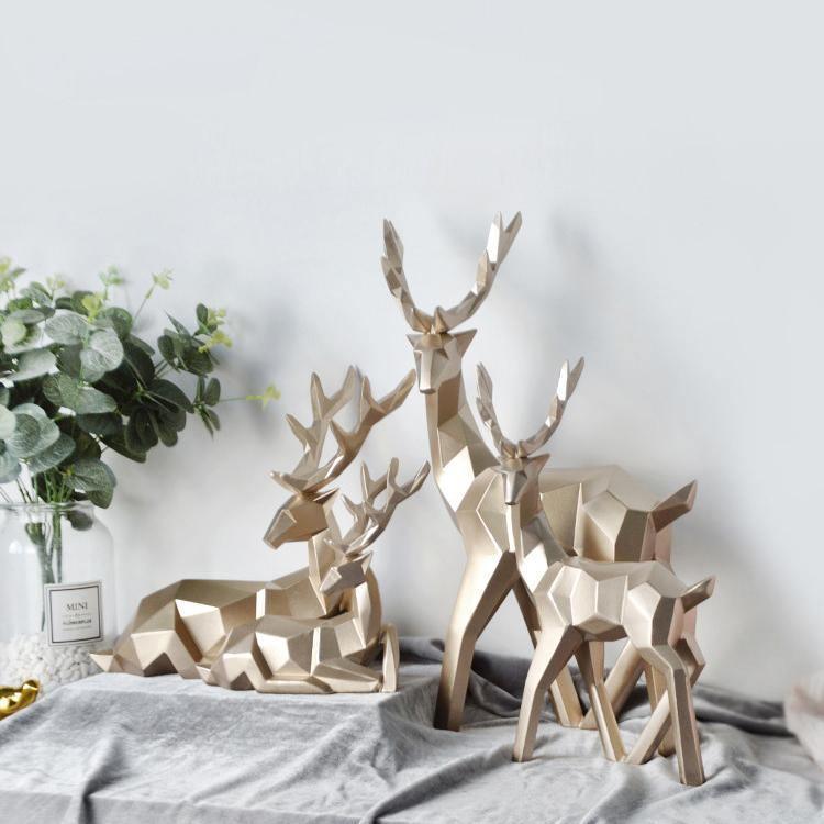 Reindeer Legends Sculpture Duo