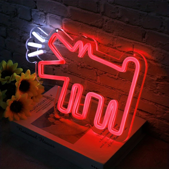 Red Barking Dog LED Neon Sign