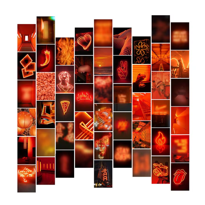 Orange Wall Collage