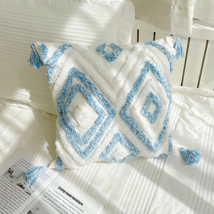 Nordic Blue Pillow Case