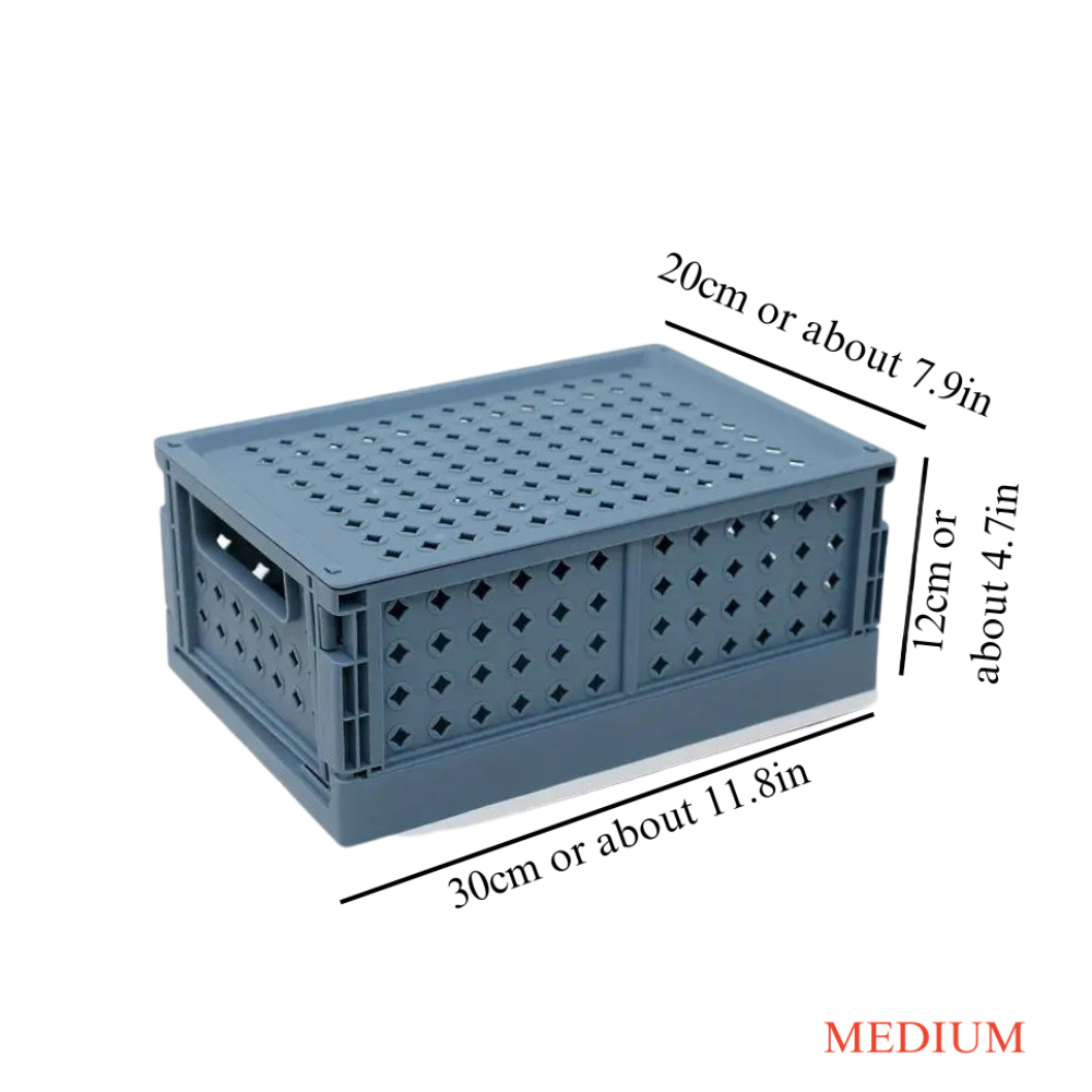 Foldable Storage Box Blue Medium