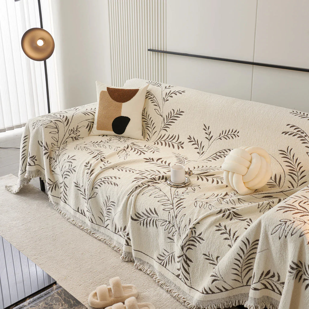 Winter Fern Cotton Sofa/Couch Cover