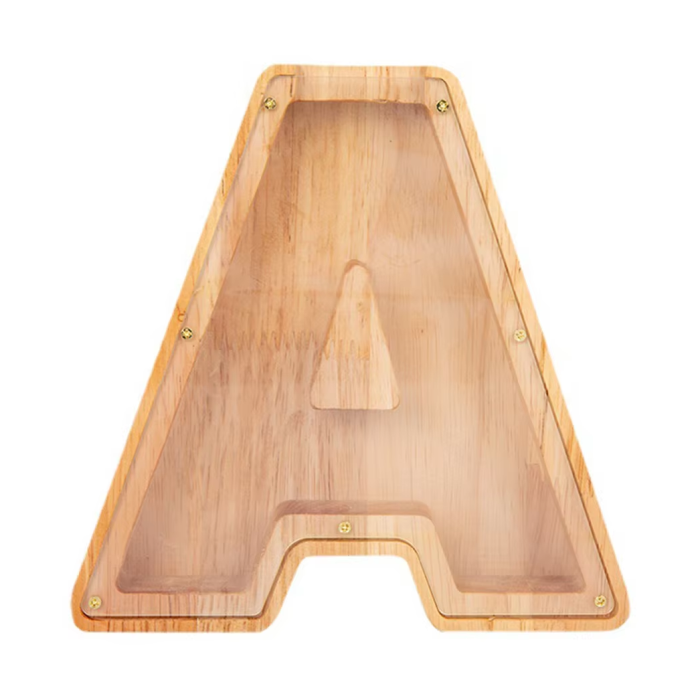 Wooden Letter Piggy Bank