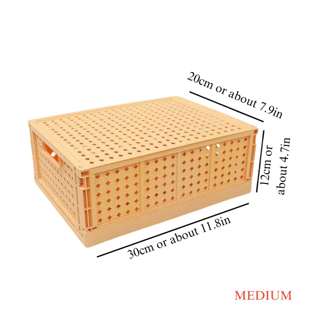 Foldable Storage Box Yellow Medium