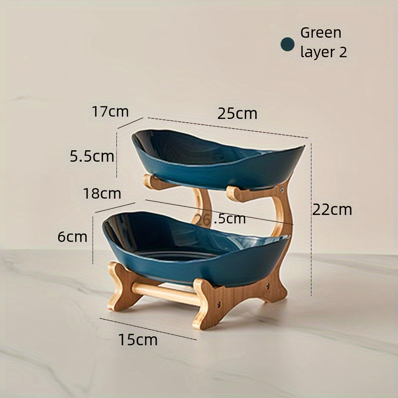 Nordic Nest™ - Tiered Fruit Stand Malachite Green 2