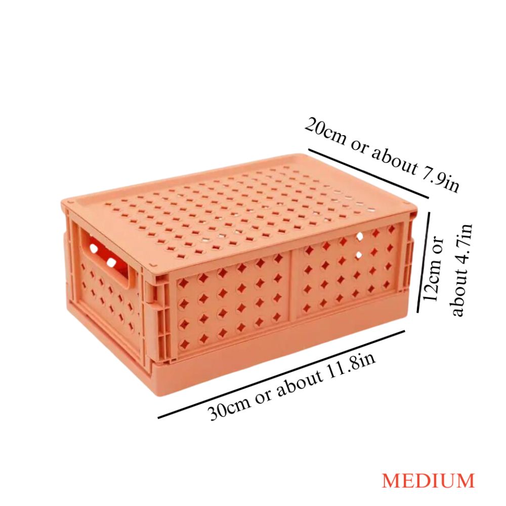Foldable Storage Box Orange Medium