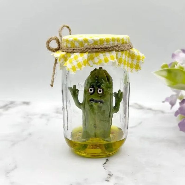 Scared Pickle In A Jar