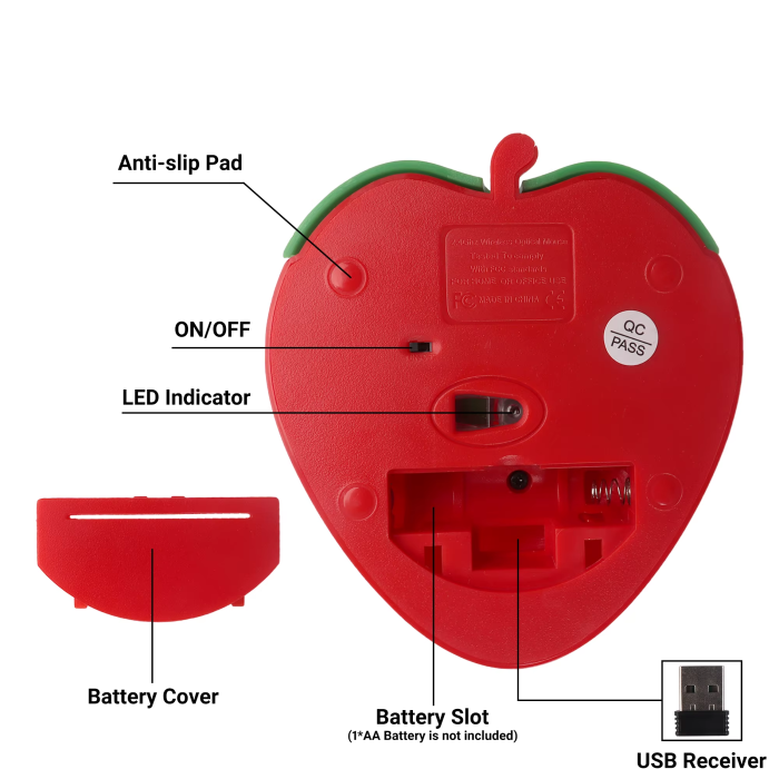 Strawberry Computer Mouse