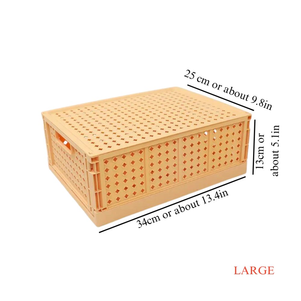 Foldable Storage Box Yellow Large