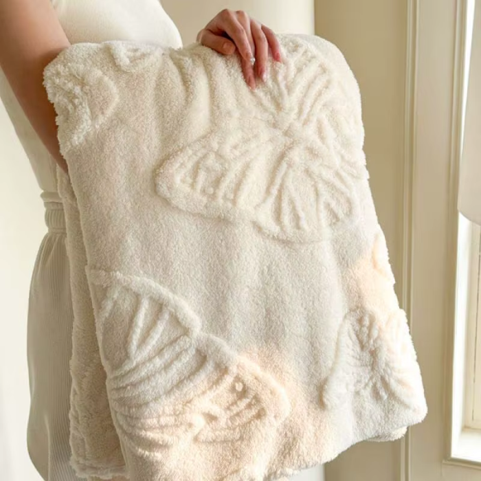 White Butterfly Blanket