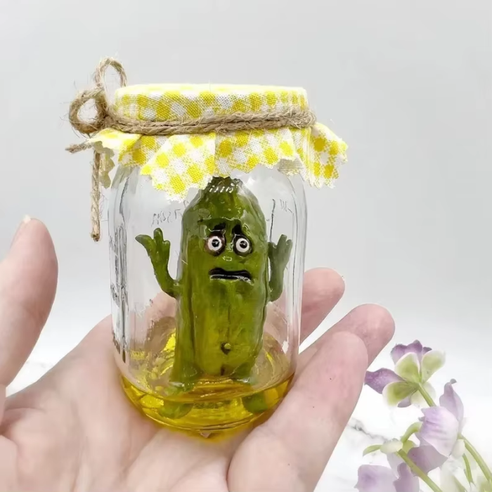 Scared Pickle In A Jar