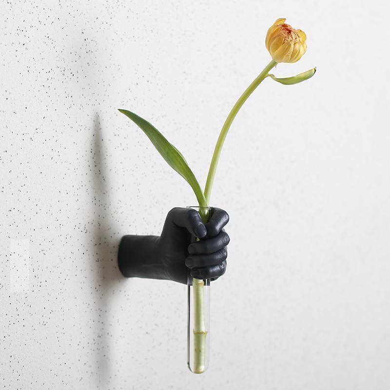 Blossom Hand Wall Vase DimGrey