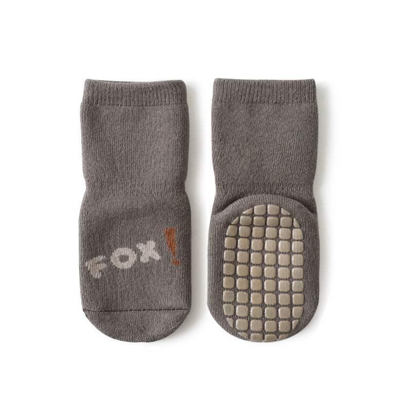 Non-Slip Baby Grip Socks Gray