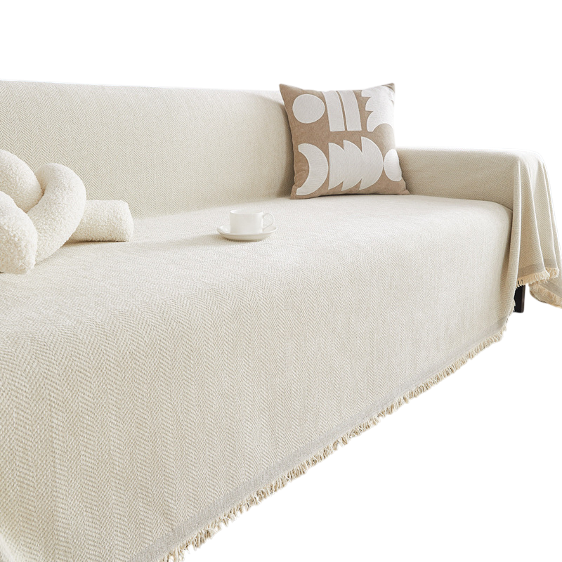 Minimal Sofa & Couch Cover | Washable and Pet-Friendly Milky White