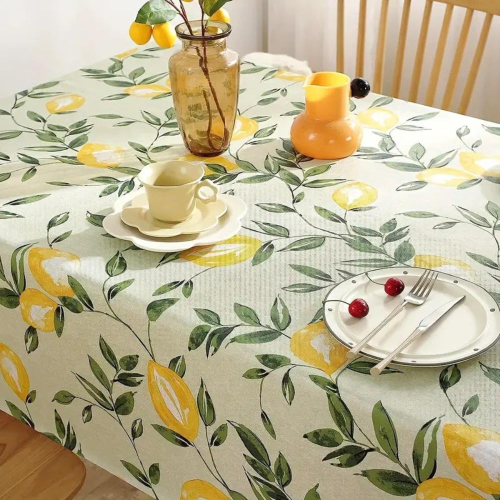 Lemon Leaf Tablecloth 55"x87"