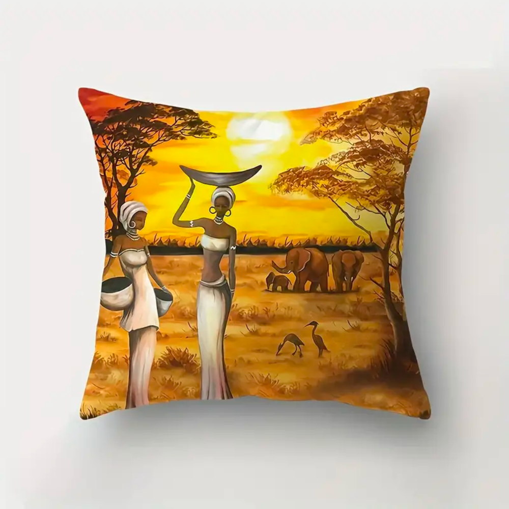 Native African Cushion Covers Afternoon Glow