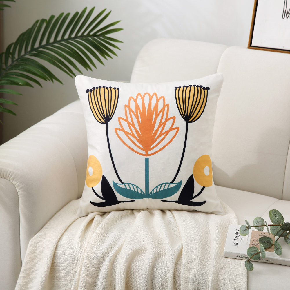 Boho Floral Cushion Covers Garden Delight