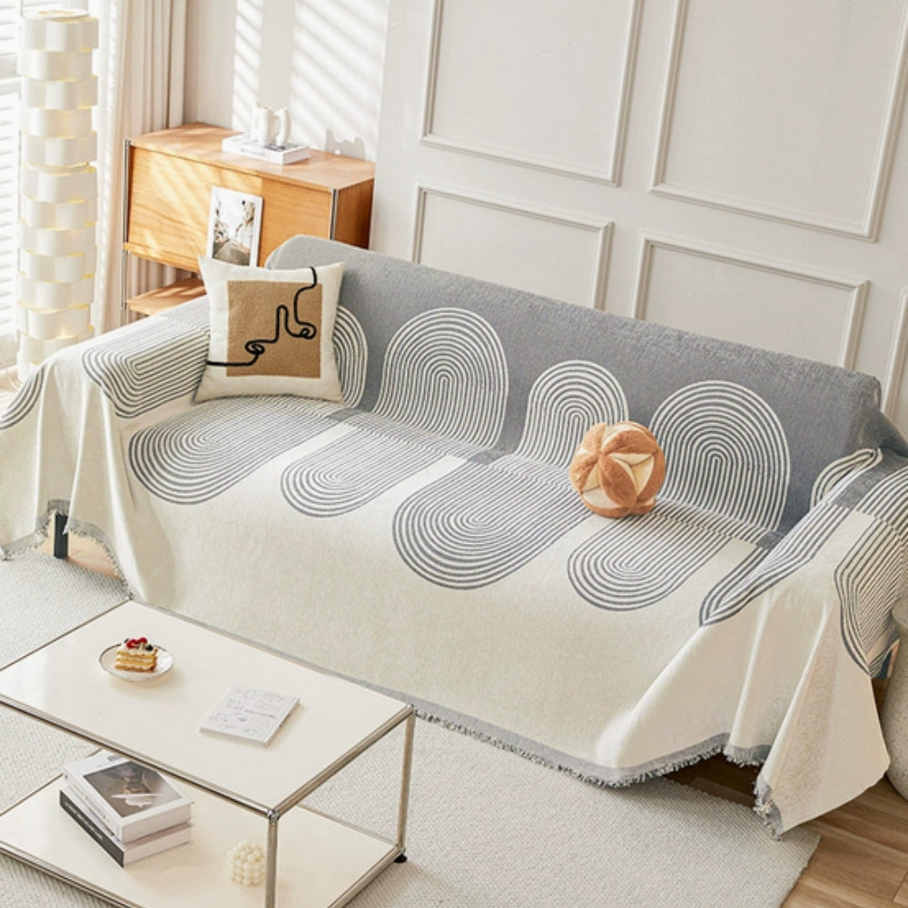Lyra Chenille Sofa Cover Driftwood Gray