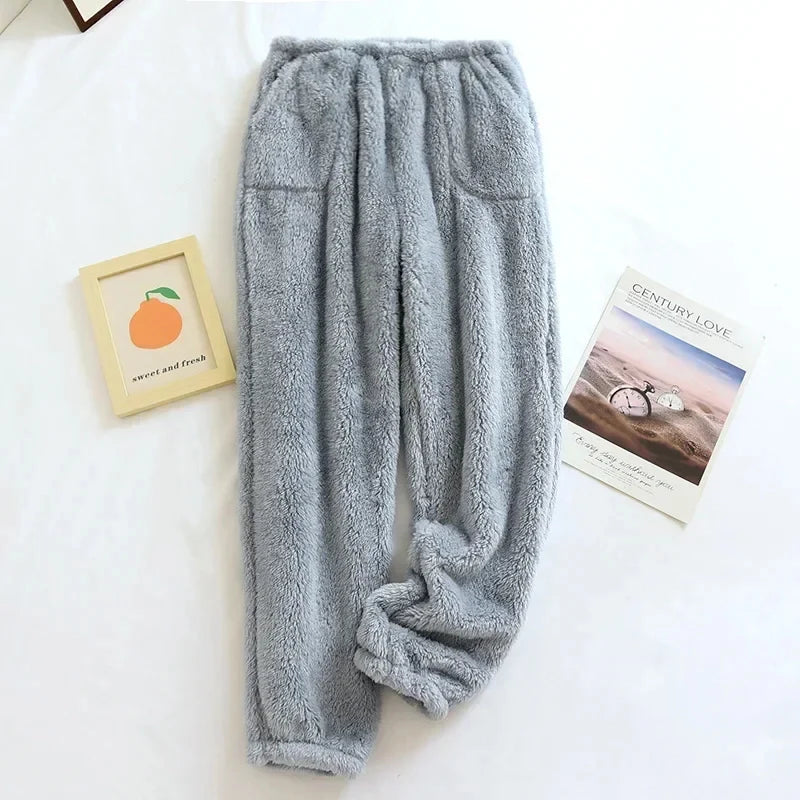Women's Fleece Pajama Pants Blue