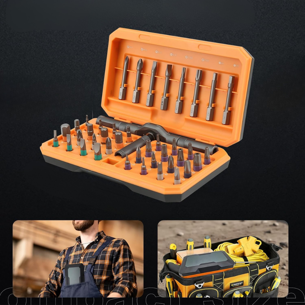 FixFlux™ | 42-in-1 Magnetic Screwdriver Set Orange