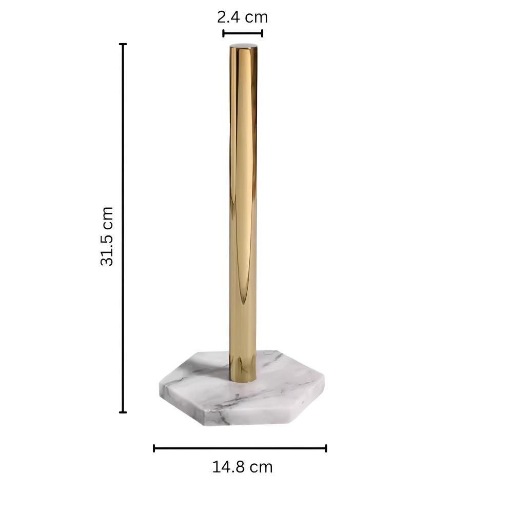 Marble Base Paper Towel Holder Hexagon Moonstone Marble