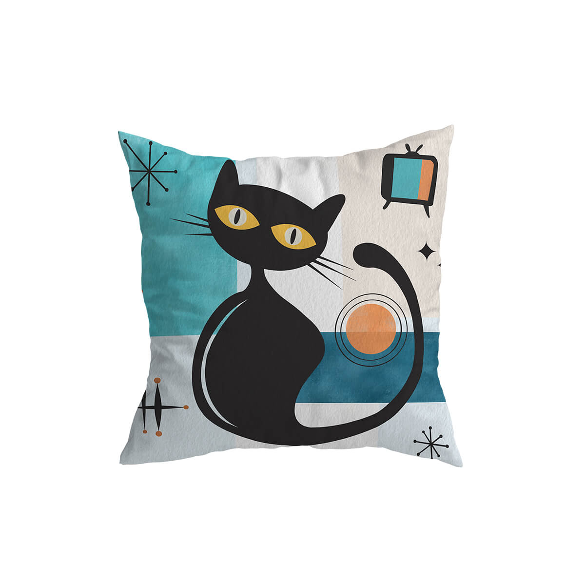 Atomic Retro Cat Cushion Covers