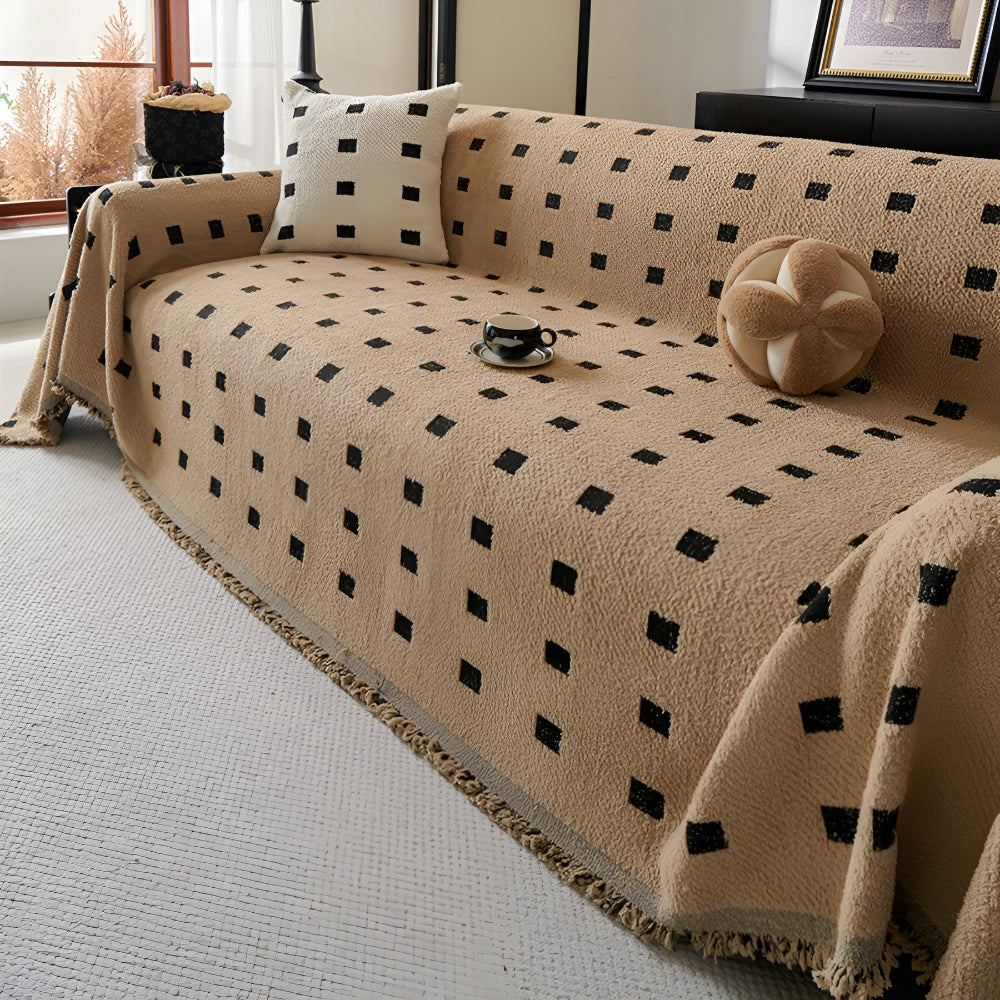 Square Matrix Sofa Cover Sandstone