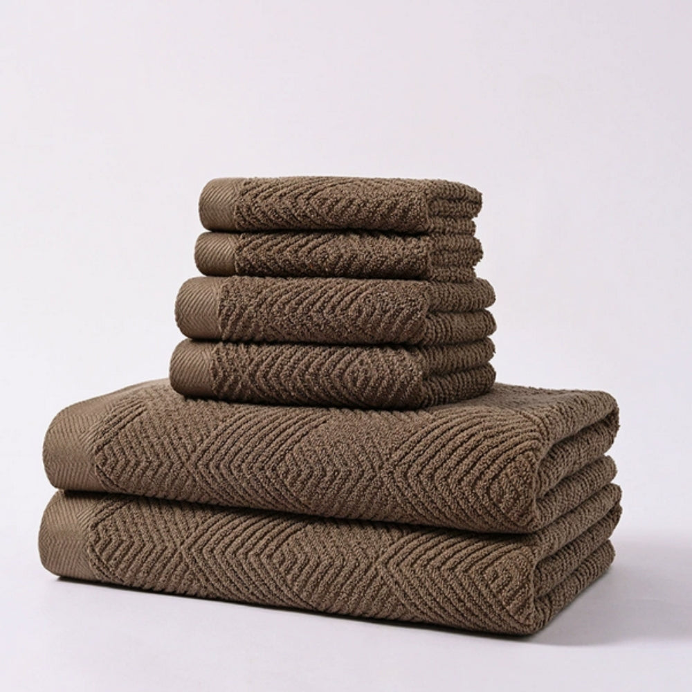 Cascade Supreme Cotton Towels | 6pcs Set Brown