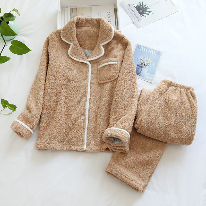 Fleece Winter Pajamas Set for Men & Women