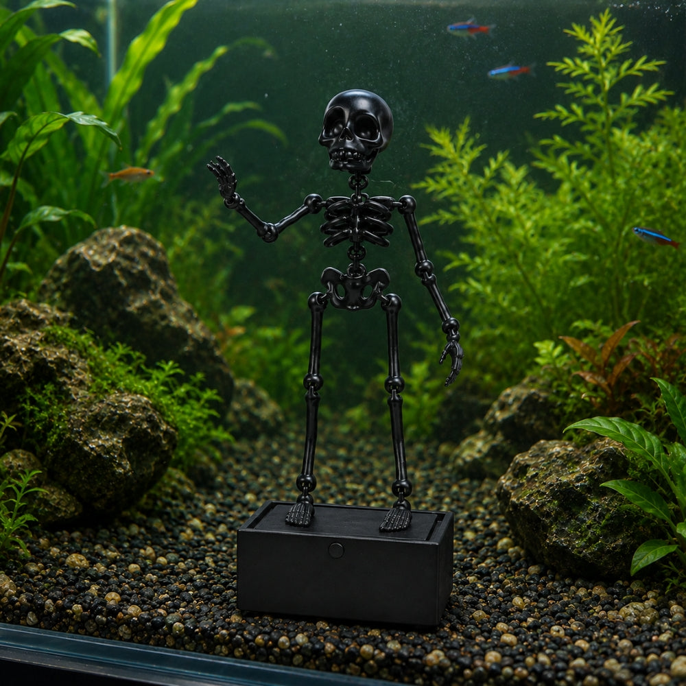 BoneBoogie™ | Dancing Skeleton Aquarium Ornament