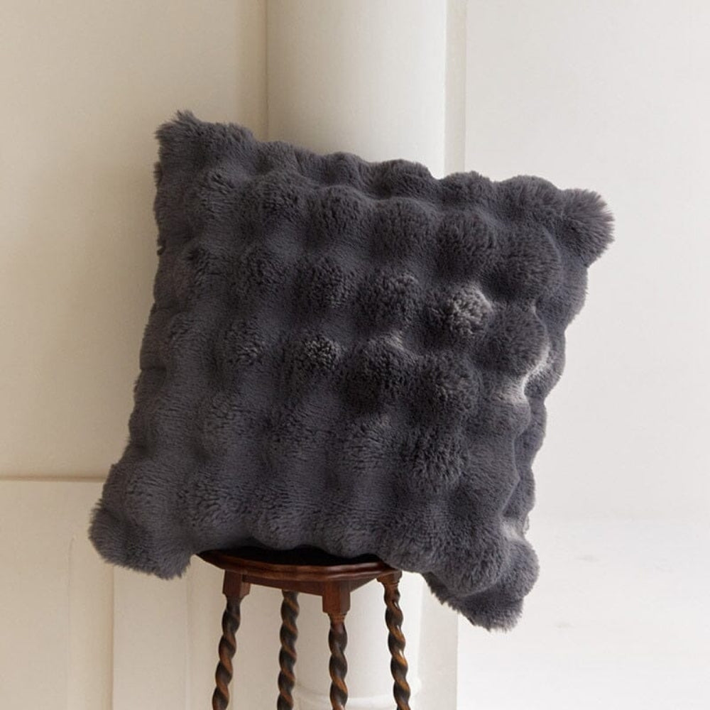 Rabbit Faux Fur Cushion Cover Shadow 20"x20"
