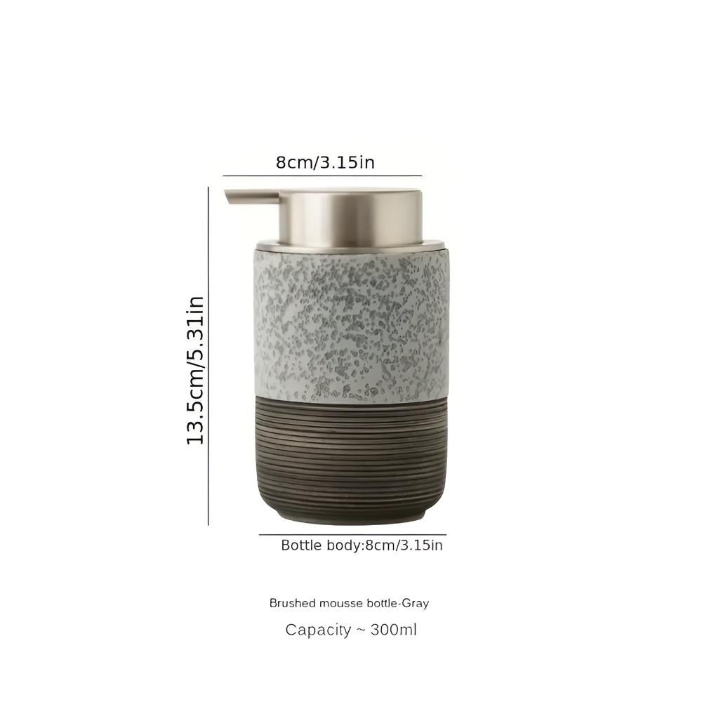 Minimalist Ceramic Soap Dispenser Ash Gray