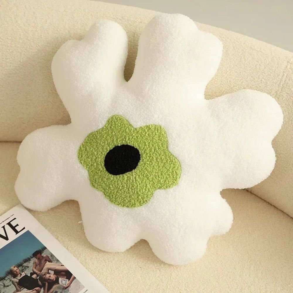 Daisy Doodle Cushion Frost Petal