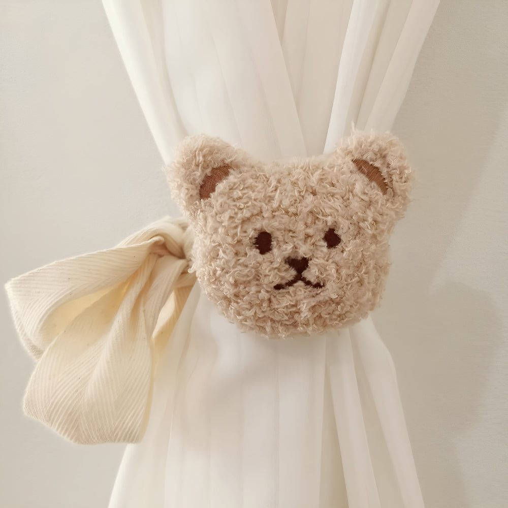 Teddy Bear Curtain Straps Caramel Light Brown