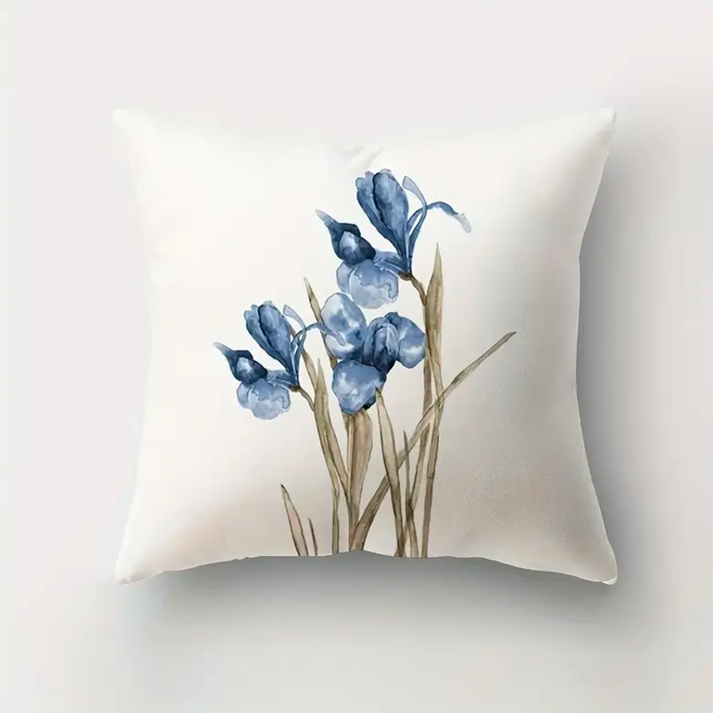 Blue Flowers Cushion Covers Harmony Flowers