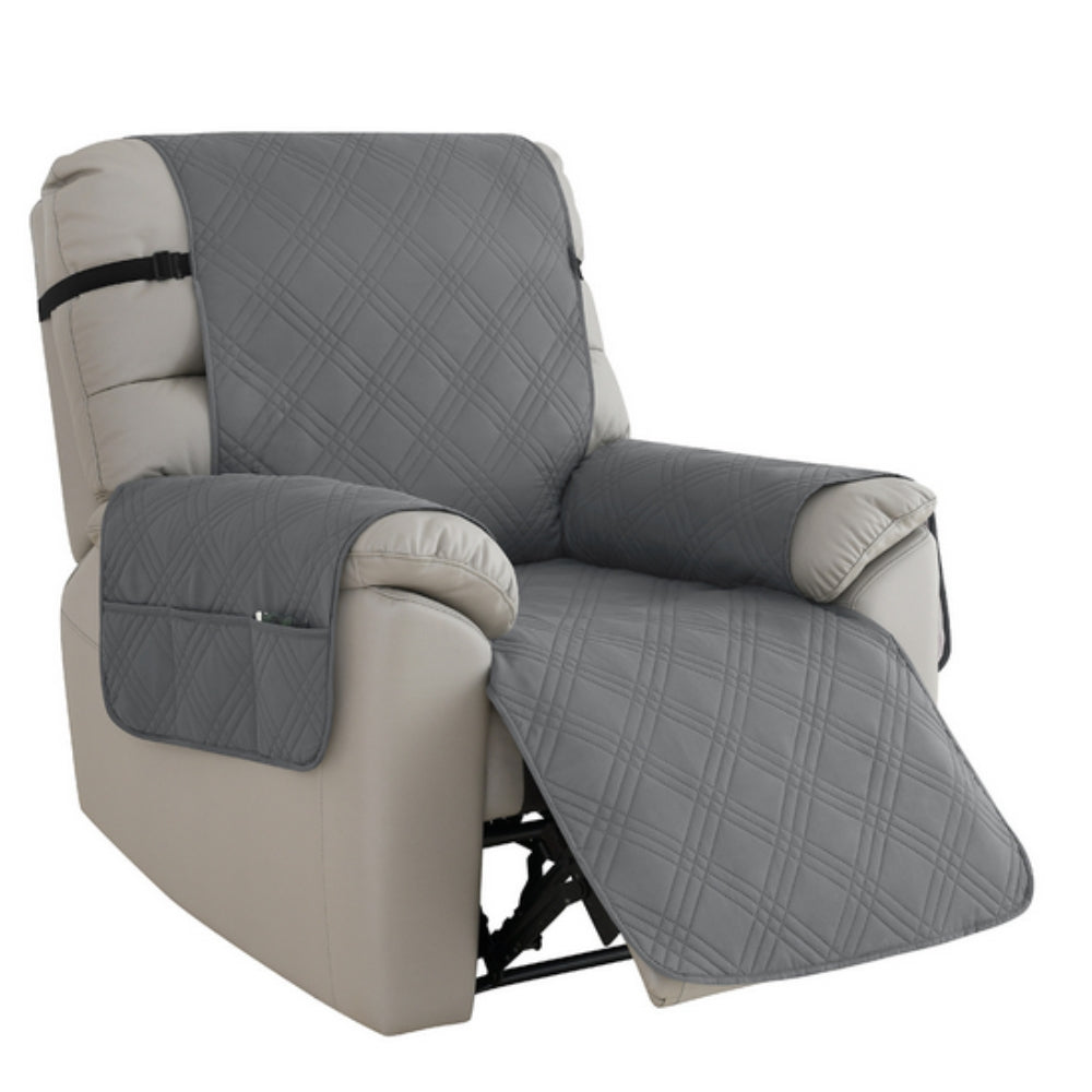 Premium Waterproof Recliner Slipcover Dark Gray