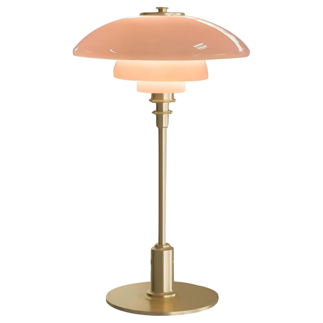 Modern Scandinavian Table Lamp Gold & Pink