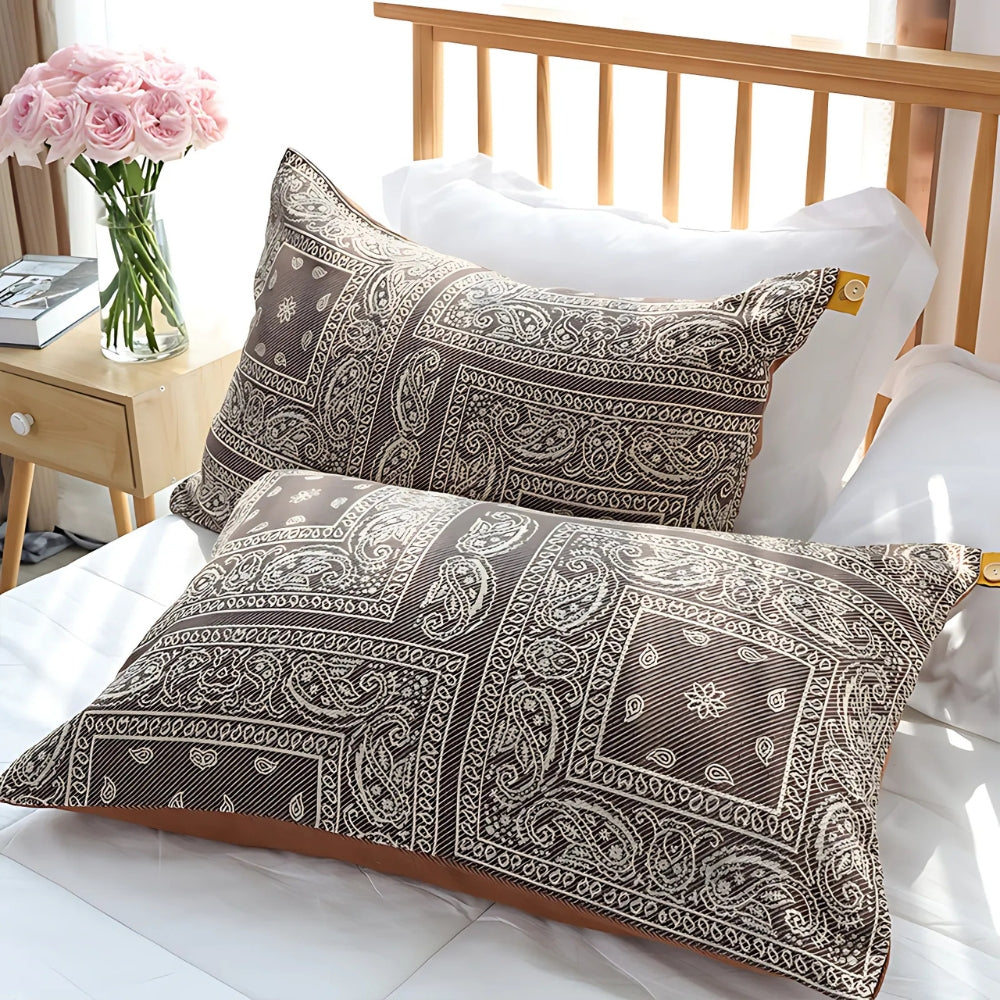 Ornate Heritage Cotton Pillowcase Set Paisley Charm