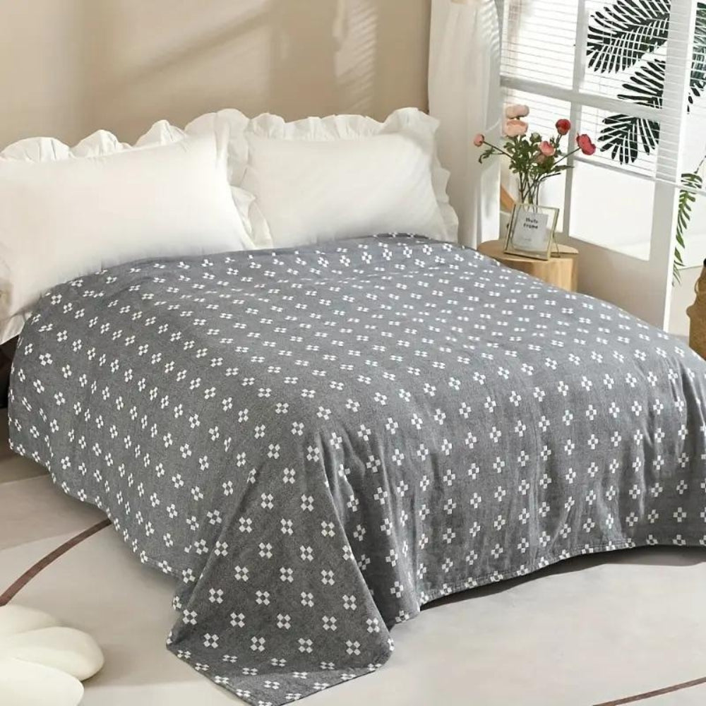 Diamond Dot Comfort Blanket Dark Gray