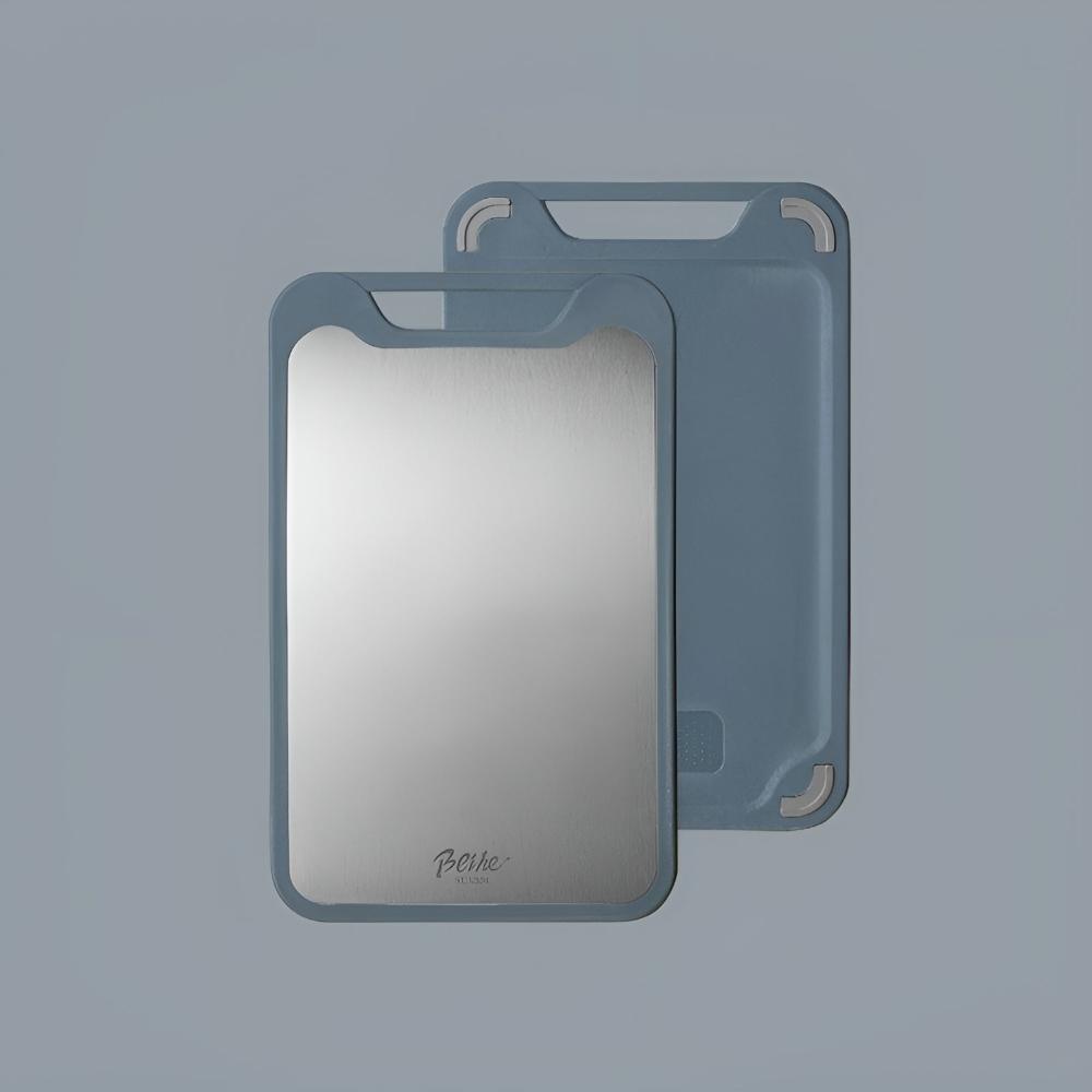 Stylish Double-Sided Stainless Steel Chopping Board Blue