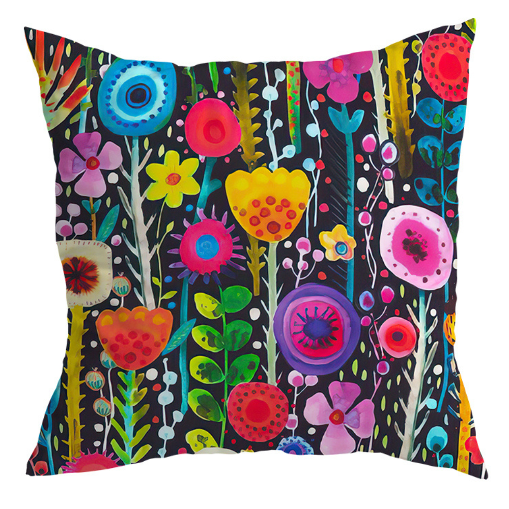 Abstract Bright Colored Cushion Covers Gleaming