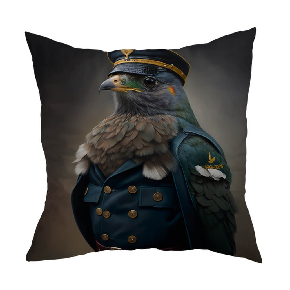 Military Animals Cushion Cover Fire Bird