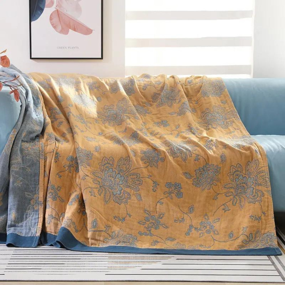 Floral Dream Comfort Blanket Yellow