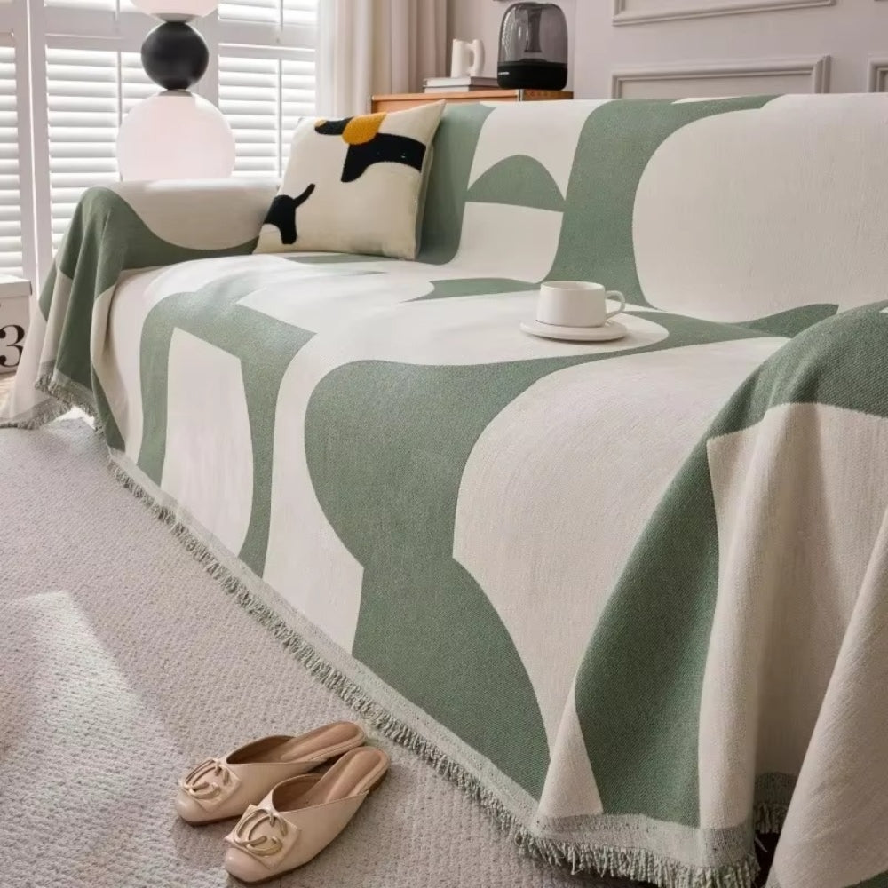 Harper Luxe Chenille Sofa Cover Green