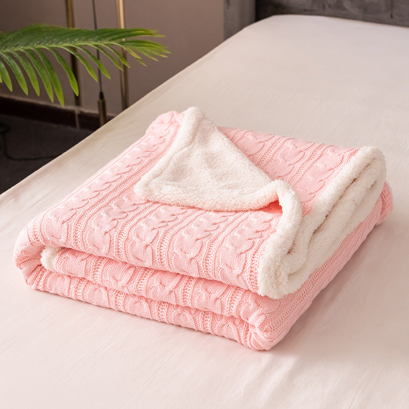 Nordic Winter Throw Pink