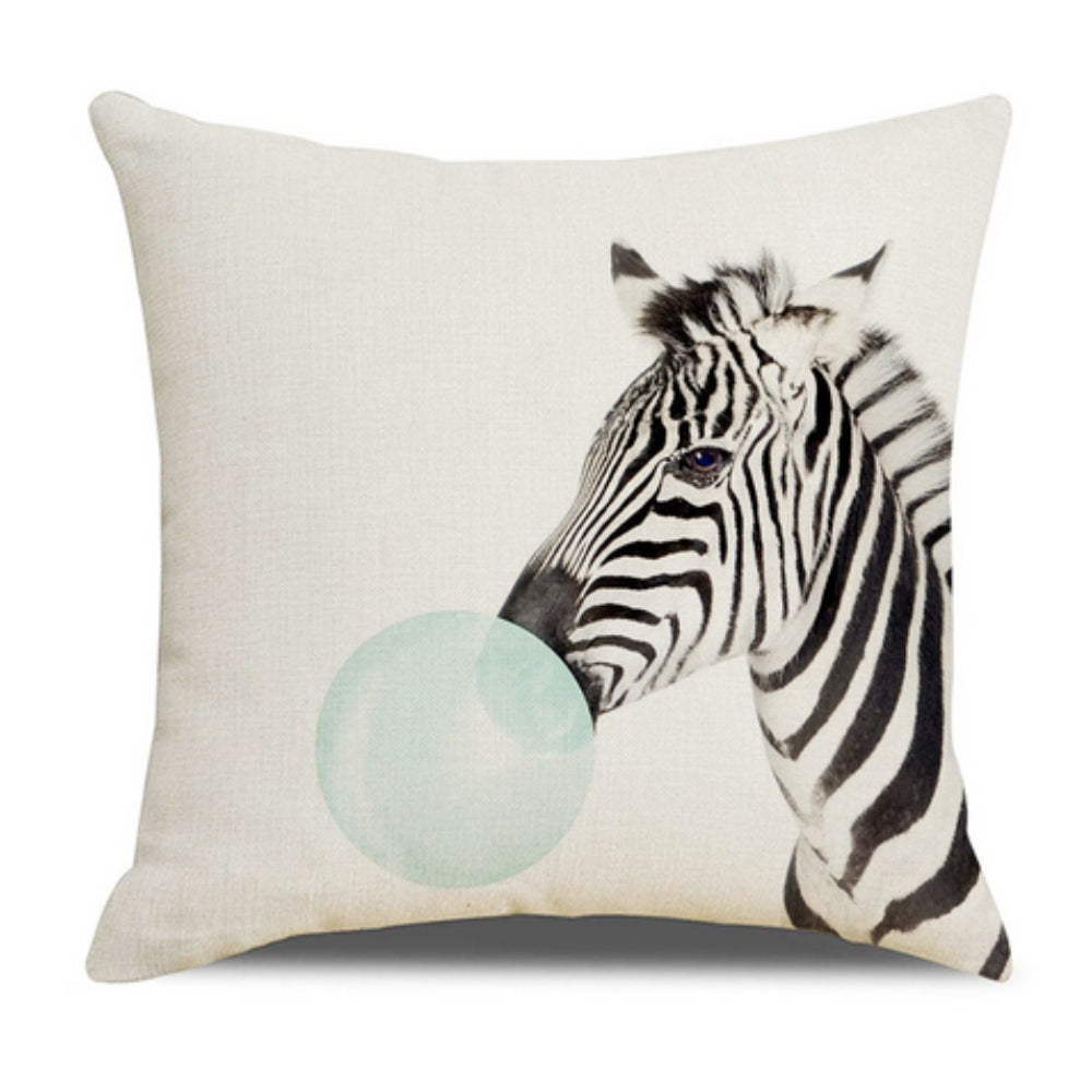 Gum Pop Animal Cushion Covers Zebra Side