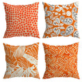 Orange Puff Cushion Covers